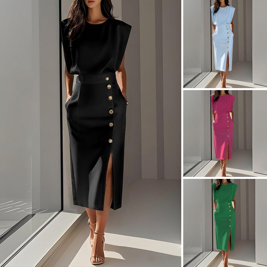 👗 52% DE RÉDUCTION! 🌸 Robe Midi Fendue Élégante pour Femme – Tissu Fluide, Coupe Flatteuse & Parfaite Pour Les Journées Ensoleillées Ou Les Soirées Estivales 💃