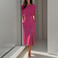 👗 52% DE RÉDUCTION! 🌸 Robe Midi Fendue Élégante pour Femme – Tissu Fluide, Coupe Flatteuse & Parfaite Pour Les Journées Ensoleillées Ou Les Soirées Estivales 💃