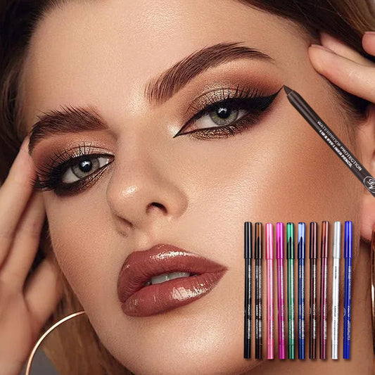 🚀Achetez 3 obtenez-en 2 GRATUITE ! 🎁【Livraison gratuite🛒】💄  Intense coloré et beau look - lot de 10 eyeliners Gel! 🎯👁️‍🗨️😍