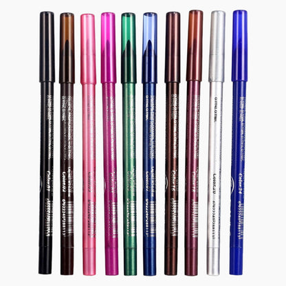🚀Achetez 3 obtenez-en 2 GRATUITE ! 🎁【Livraison gratuite🛒】💄  Intense coloré et beau look - lot de 10 eyeliners Gel! 🎯👁️‍🗨️😍