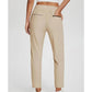 ❤️‍🔥Soldes d'été 50 % de réduction🏆Pantalon élastique pour femme à taille haute et poches zippées