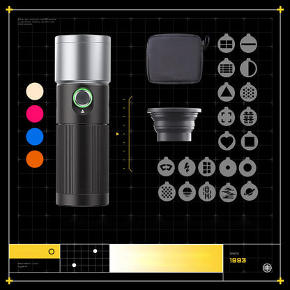 Ensemble de Lampe de Poche à Quatre Couleurs pour Ambiance Photographique