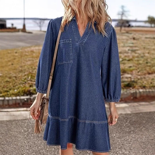2025 Nouvelle collection💙 Robe en denim décontractée pour femmes, confortable et élégante