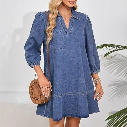 2025 Nouvelle collection💙 Robe en denim décontractée pour femmes, confortable et élégante