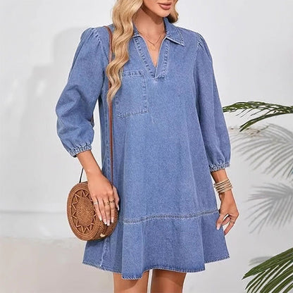 2025 Nouvelle collection💙 Robe en denim décontractée pour femmes, confortable et élégante
