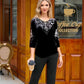 💎 60% DE RÉDUCTION ! 🔥👗 Ensemble Top et Pantalon en Velours avec Strass – Nouveau Design 2026 – Tissu Luxueux, Détails Scintillants & Tendance ✨