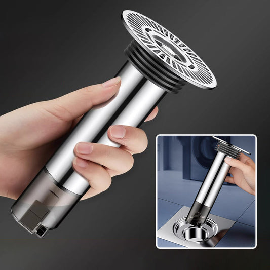Siphon de sol rond allongé pour salle de bain