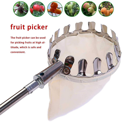 📢📢55 % DE RÉDUCTION !! ⏰Tête de cueille-fruits avec panier – Conception durable, fixation facile et parfaite pour atteindre les branches hautes sans échelle 🌳