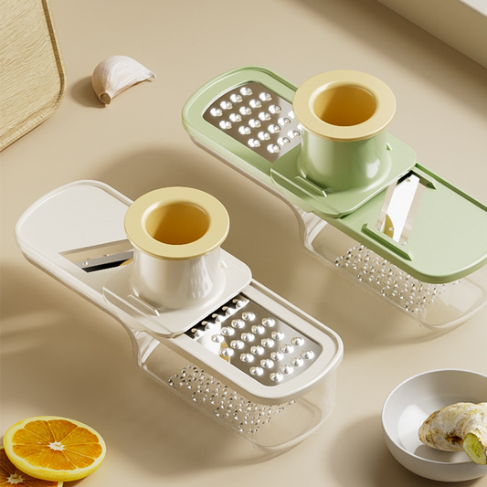 🔪 54% DE RÉDUCTION ! 🥔 Mandoline 3-en-1 avec Conteneur - Tranche, Râpe et Julienne en Toute Sécurité, Facile à Nettoyer 🥒📦
