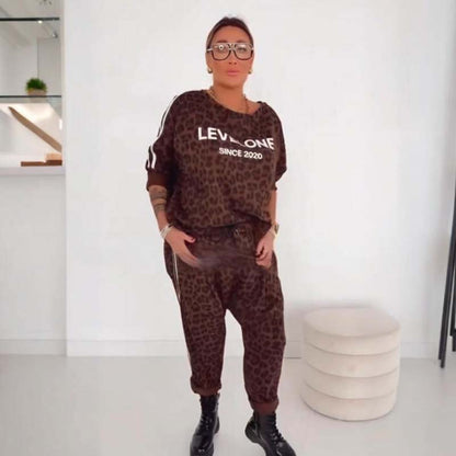 🐆 Ensemble coordonné chic à imprimé léopard pour femme – Polyvalent pour les tenues de tous les jours et de soirée