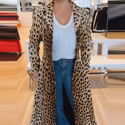 Manteau Long Léopard Femme – Audacieux et Élégant