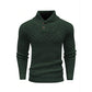Men’s Textured Stand Collar Pullover Sweater