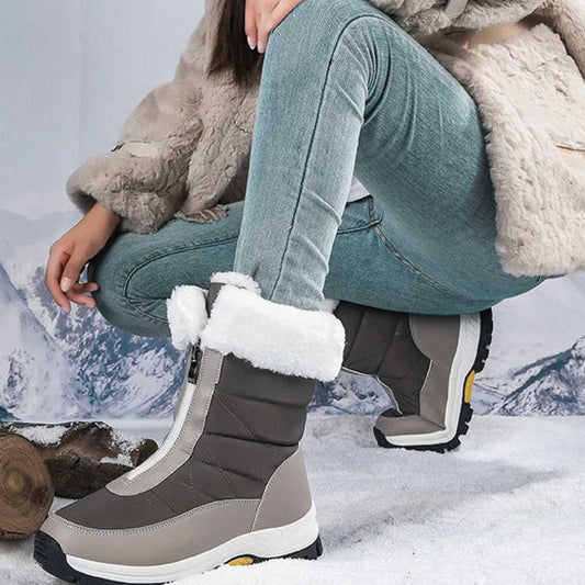 👢 50 % DE RÉDUCTION MAINTENANT ! ✨ Bottes de neige chaudes antidérapantes à fermeture éclair pour femmes - Bottes d'hiver isolantes et résistantes à l'eau pour les temps froids 🌨️🔗
