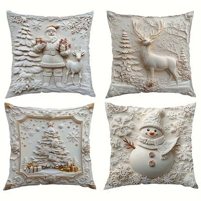 🎅Des idées cadeaux de Noël géniales, à seulement 5 € chacune !🎁 Housses de coussin sur le thème de Noël🛋️