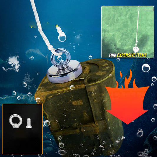 🧲 57% DE RÉDUCTION ! ⚡ Aimant de Sauvetage Magnétique – Néodyme – ≥30kg & Anti-Corrosion for Pêche & Sauvetage