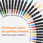 🔥🎨Prix spécial de la semaine : 23.9€!!✨Marqueurs pinceaux à effet pailleté🥇 : Créez des œuvres scintillantes en toute fluidité 🥳(🌈24 à 120 couleurs | Écriture fluide sans bouchage | Ne traverse pas le papier📝)