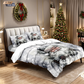 🎄 50 % DE RÉDUCTION MAINTENANT ! ✨ Ensemble de housse de couette 3 pièces festif pour Noël - Polyester brossé doux avec motifs de Noël pour une décoration saisonnière chaleureuse 🛏️❤️