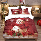🎄 50 % DE RÉDUCTION MAINTENANT ! ✨ Ensemble de housse de couette 3 pièces festif pour Noël - Polyester brossé doux avec motifs de Noël pour une décoration saisonnière chaleureuse 🛏️❤️