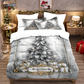 🎄 50 % DE RÉDUCTION MAINTENANT ! ✨ Ensemble de housse de couette 3 pièces festif pour Noël - Polyester brossé doux avec motifs de Noël pour une décoration saisonnière chaleureuse 🛏️❤️