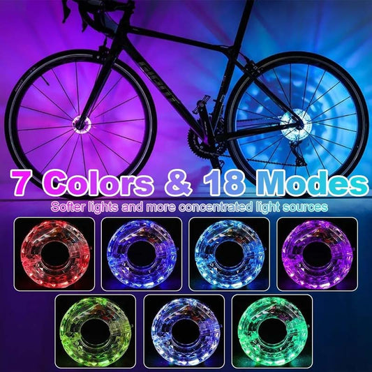 📢📢50 % de réduction✨Éclairage LED pour moyeu de roue de vélo pour la conduite de nuit