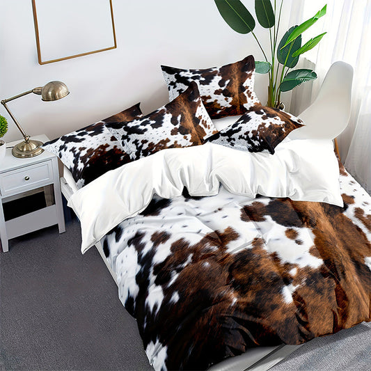 📢 50% de réduction ! 🐮 Housse de Couette Imprimé Vache – Doux, Léger & Déco Ludique, Ensemble Complet (Housse + Taies) 🛏️✨📦