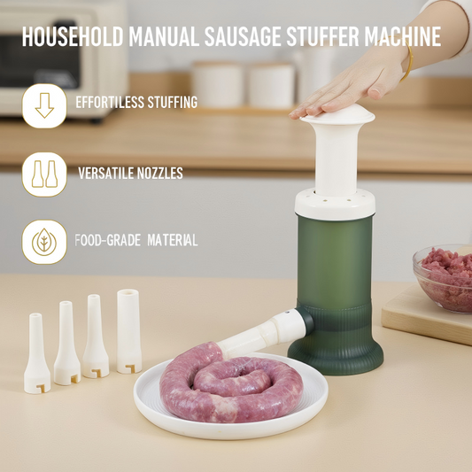 🌭Soldes de Noël à moitié prix ! Machine à Saucisses Manuel – Embossage Facile & Nettoyage Rapide, Parfaite pour Cuisine Familiale 🏠✨