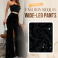 💖DERNIER JOUR DE SOLDES 50 % DE RÉDUCTION💃Pantalon large à paillettes pour femme