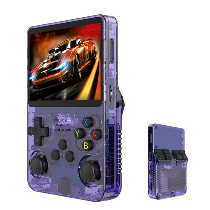 🎮👾 Console de jeux portable rétro – Écran HD 3,5 pouces (640 x 480) 🕹️💾 64 Go de mémoire, puce RK3326, batterie de 2 500 mAh – idéale pour les déplacements et les amateurs de nostalgie. Prête à l'emploi avec des centaines de jeux classiques.