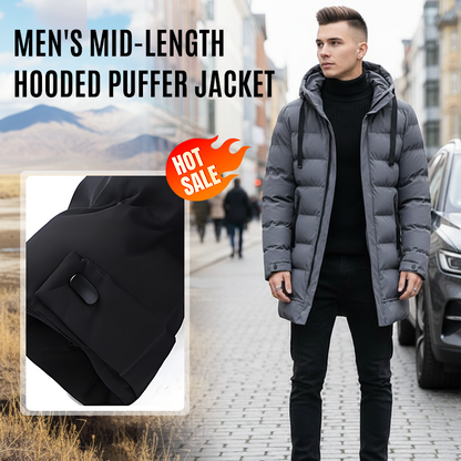 🔈🔈Produits d'hiver utiles - 60 % de réduction ❄️😎Doudoune mi-longue pour homme avec capuche