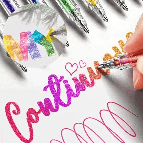 📢📢60 % de réduction !!!✨Set de Stylos Gel Pailletés Biodégradables 🎨 Écriture Douce, Couleurs Éclatantes & Idéal pour DIY, Coloriage & Créativité !