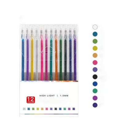 📢📢60 % de réduction !!!✨Set de Stylos Gel Pailletés Biodégradables 🎨 Écriture Douce, Couleurs Éclatantes & Idéal pour DIY, Coloriage & Créativité !