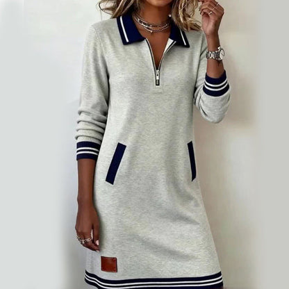 👑Nouveau produit - 60 % de réduction👗Robe à col et manches longues pour femme😍
