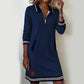 👑Nouveau produit - 60 % de réduction👗Robe à col et manches longues pour femme😍