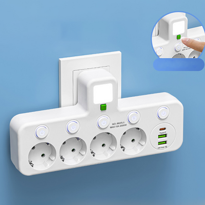 🔌 Nouvelle mise à niveau 2026 — 51 % de réduction ! 💡 Adaptateur secteur UE — Interrupteur indépendant, conception compacte et sécurité maximale 🏠