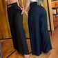 👖 60% DE RÉDUCTION ! ✨ Pantalon Taille Haute à Jambes Larges pour Femme – Avec Ceinture Décorative, Coupe Flatteuse & Style Urbain 🏙️