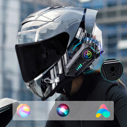 📢📢57 % DE RÉDUCTION !! ⏰Casque Bluetooth pour moto, compatible avec les casques demi-face et intégraux