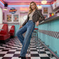💎 Star de Soirée | Jean Bootcut Pailleté | Look Glamour Instantané 🌟【Promo Éclair】