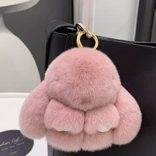 📢 60% DE RÉDUCTION !! ⏰ Pendentif Porte-clés en Lapin Peluche🧸– Ultra-Doux, 8 Couleurs & Design Craquant 🐰