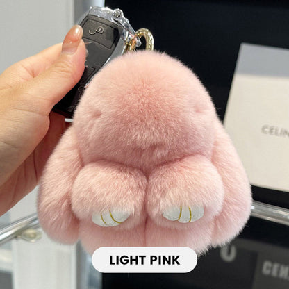 📢 60% DE RÉDUCTION !! ⏰ Pendentif Porte-clés en Lapin Peluche🧸– Ultra-Doux, 8 Couleurs & Design Craquant 🐰