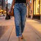 📢📢57 % DE RÉDUCTION !!!⏰Jean droit court rétro pour femme👖