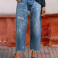 📢📢57 % DE RÉDUCTION !!!⏰Jean droit court rétro pour femme👖