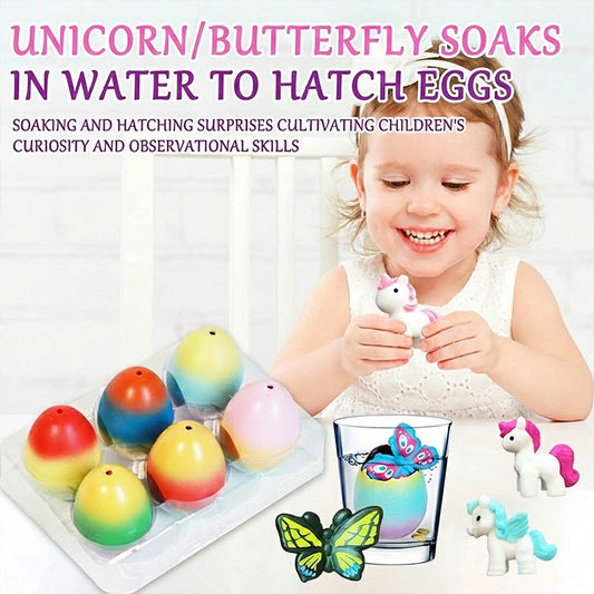💎 54% DE RÉDUCTION ! 💎🦄Lot de 6 Œufs Magiques à Faire Éclore – Dinosaures, Licornes & Papillons | Jouet Éducatif STEM pour Enfants 🌈🥚