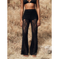 💎 60% DE RÉDUCTION ! 💎💃 Pantalon Évasé en Dentelle, Taille Haute & Doublure Intégrée – Style Boho-Chic & Silhouette Allongée 🌸👖