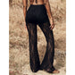 💎 60% DE RÉDUCTION ! 💎💃 Pantalon Évasé en Dentelle, Taille Haute & Doublure Intégrée – Style Boho-Chic & Silhouette Allongée 🌸👖