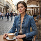 🧥 50 % DE RÉDUCTION !! 🌸 Veste en jean pour femme à volants et devant ouvert – Légère et féminine – Polyvalente et chic 👗