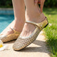 💎 Mules Mary Jane à Bout Carré Tissées – Respirantes, Confortables & Faciles à Enfiler 🌸👡