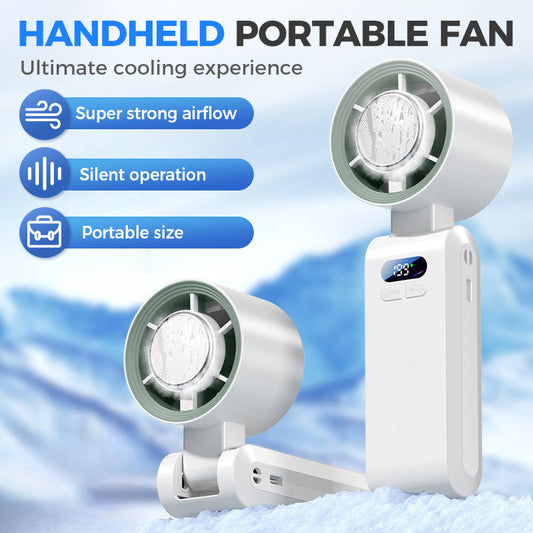 ❄️💨 51 % de réduction sur un ventilateur portable avec refroidisseur à glace⚡🥶 Ventilateur brumisateur personnel pour les sports de plein air, les voyages et la salle de sport | Rechargeable, 3 vitesses, rafraîchissement instantané
