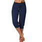 👖 52 % DE RÉDUCTION ! 🔥Pantalon de détente à taille basse avec cordon de serrage – Polyester doux, longueur capri et poches latérales (6 couleurs, S–3XL) 👖🌸
