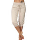 👖 52 % DE RÉDUCTION ! 🔥Pantalon de détente à taille basse avec cordon de serrage – Polyester doux, longueur capri et poches latérales (6 couleurs, S–3XL) 👖🌸