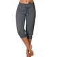 👖 52 % DE RÉDUCTION ! 🔥Pantalon de détente à taille basse avec cordon de serrage – Polyester doux, longueur capri et poches latérales (6 couleurs, S–3XL) 👖🌸